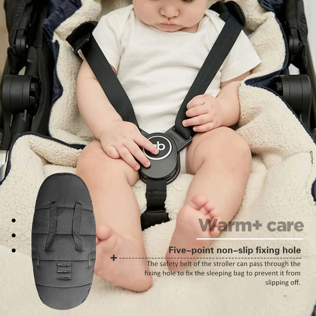 Warm, Plush-lined Lined Baby stroller Foot Covers childrensterritory