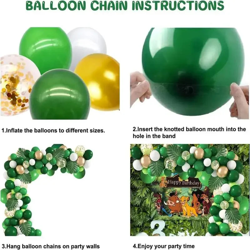 Jungle Safari Theme Party Balloon Garland