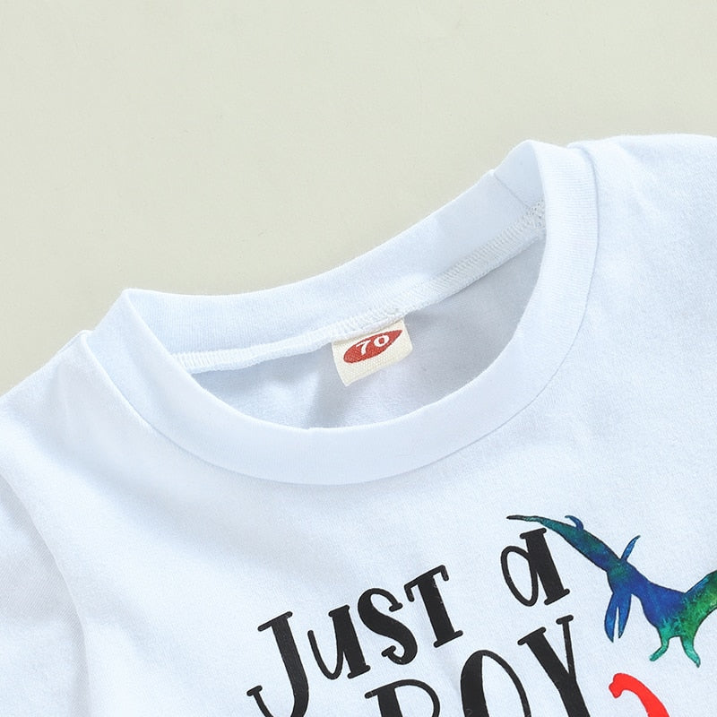 Letter Print Top and Trousers Baby Boy 2Pcs Casual Suit childrensterritory