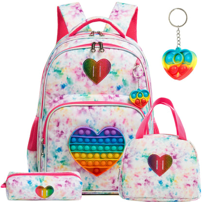 Backpack for Girls Elementary Preschool Kids Lunch Box for School