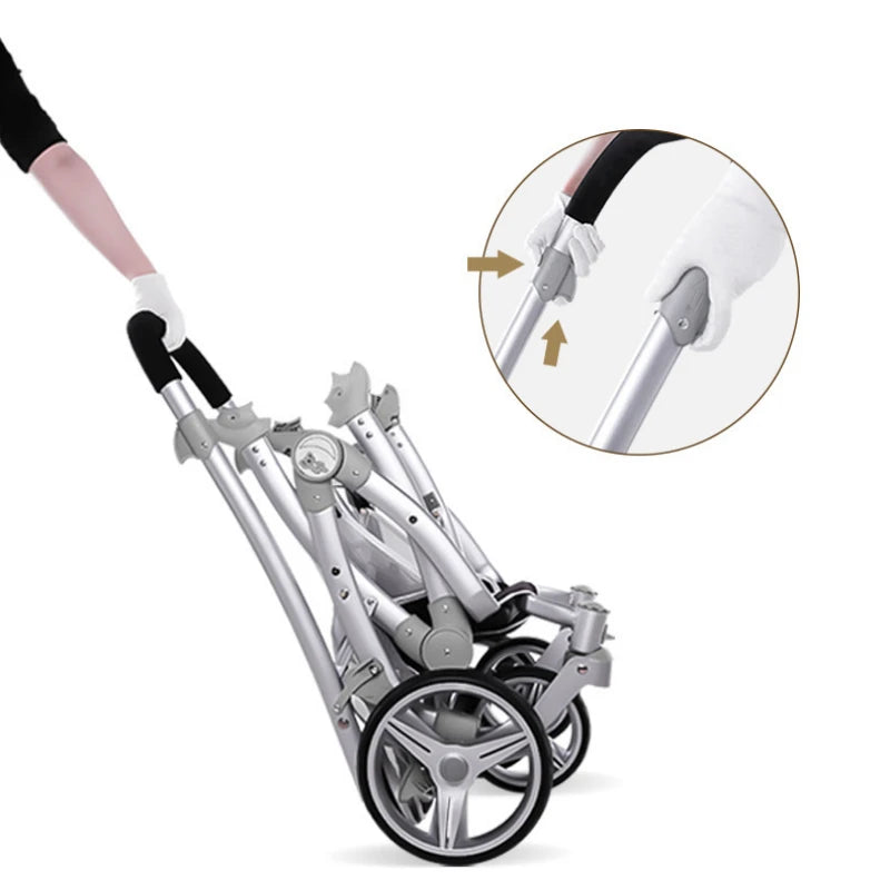 Light And Shock Proof Folding Luxury Twin Baby Stroller childrensterritory