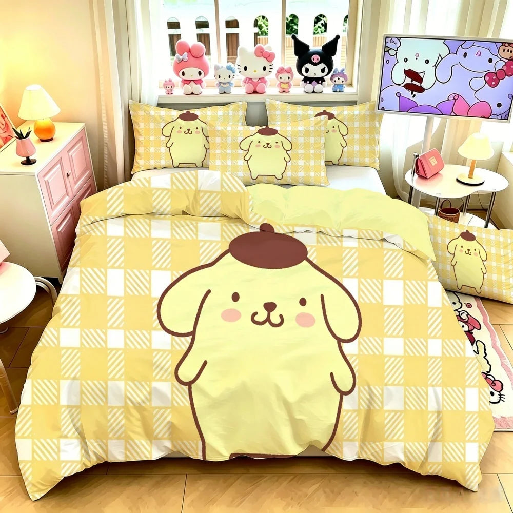 Cartoon Animation Design Duvet Cover Bedding Set for Kids Room
