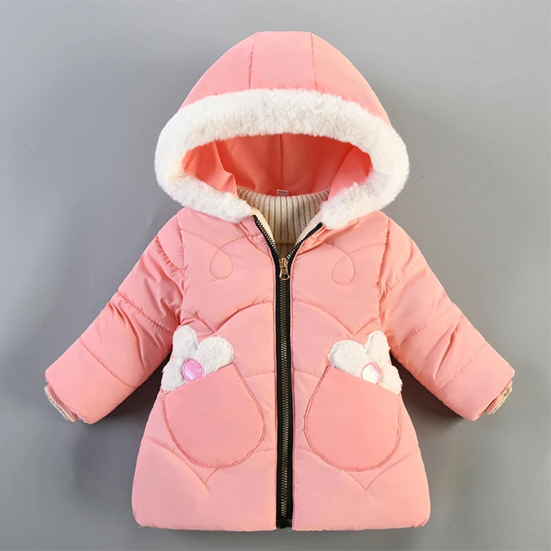 Kids Girls Warm Hooded Winter Jacket/Coat