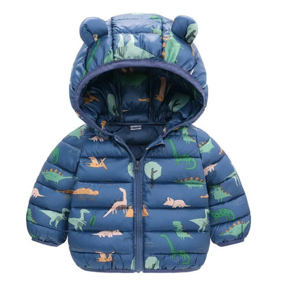 Baby Kids Cartoon Design Puffer Winter Jacket childrensterritory