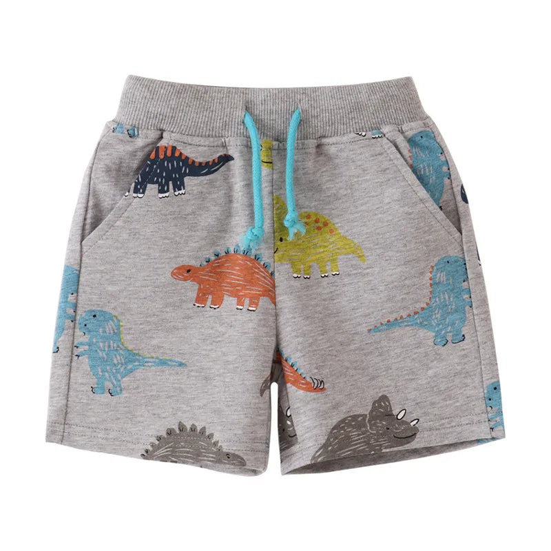 Kids Boys Jungle Theme Print Cotton Short Pants for Summer
