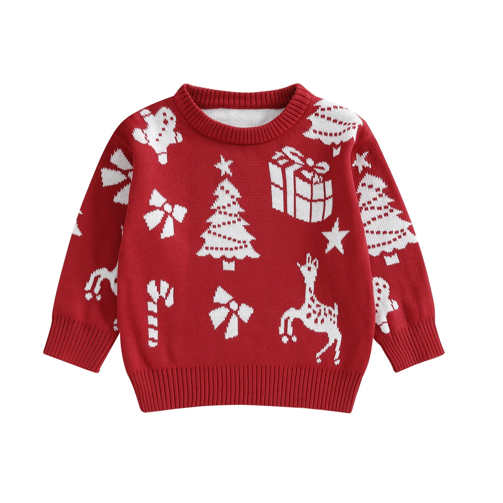 Baby Kids Long Sleeves Christmas Design Winter Sweater