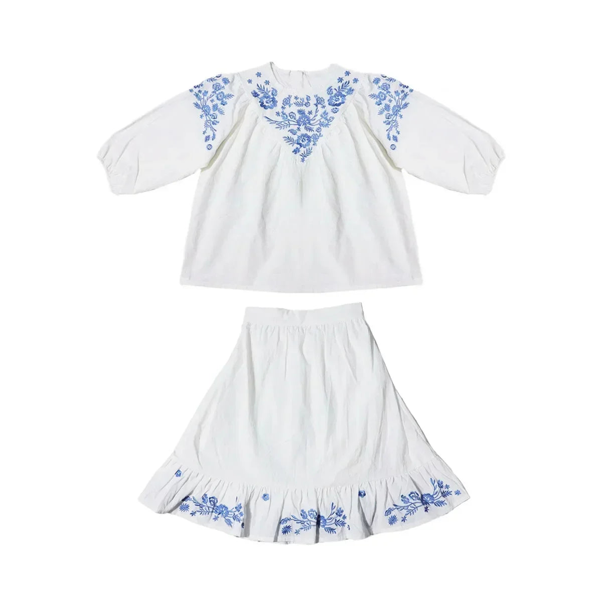 Embroidery Design Cotton Matching Clothing Set