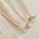 Newborn Baby Girl Long Sleeves Embroidery Design Party Dresses