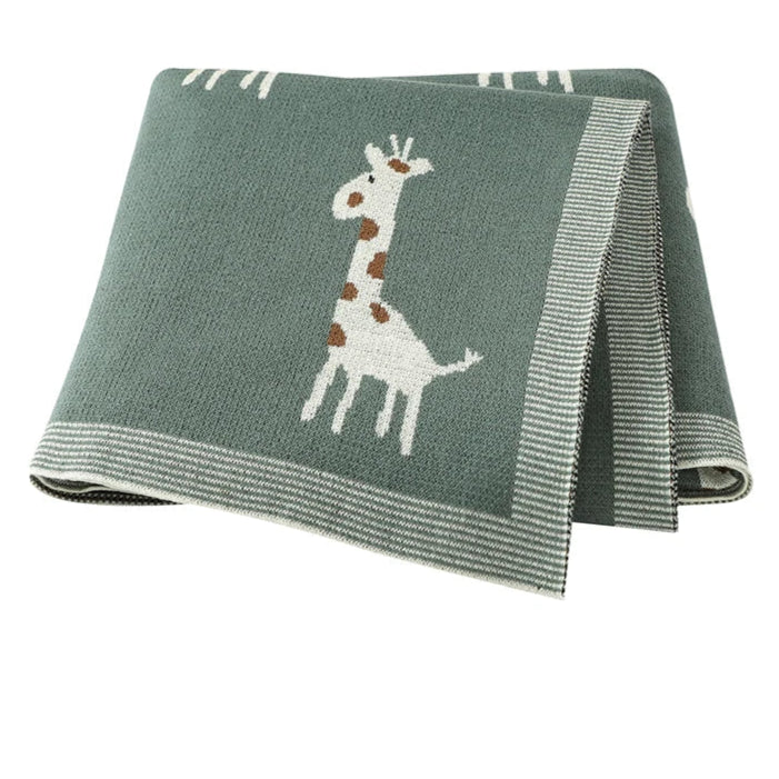 Cartoon Print Soft Cotton Fabric Baby Blankets childrensterritory