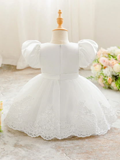 Fluffy Lace Design Baby Girl Birthday Dress