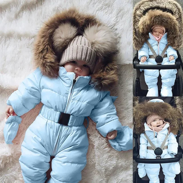 Baby Boy/Girl Warm Thick Hooded Snowsuit/Outerwear
