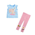 Little Girls Lovely Cartoon Design Summer Cotton Outfits childrensterritory