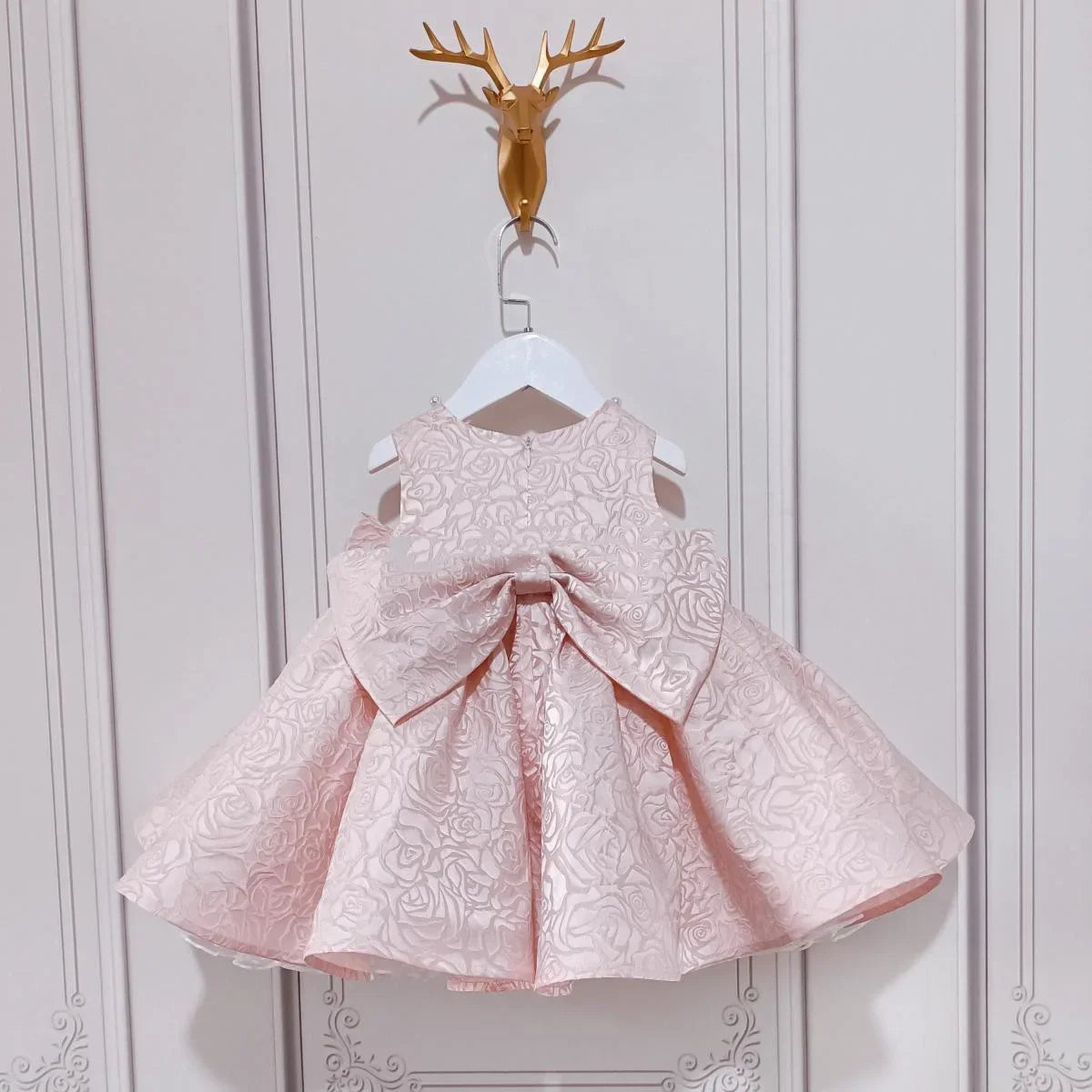 Elegant Flower Printing All Over Puffy Sleeveless Princess Dress