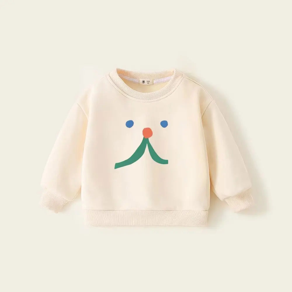 Cartoon Design Long Sleeves Warm Sweater For Kids