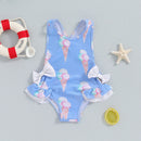 Baby Girl Ice Cream Print Sleeveless Swimsuit