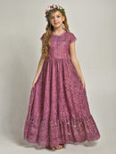 Girls Sleeveless Long Princess Dresses childrensterritory