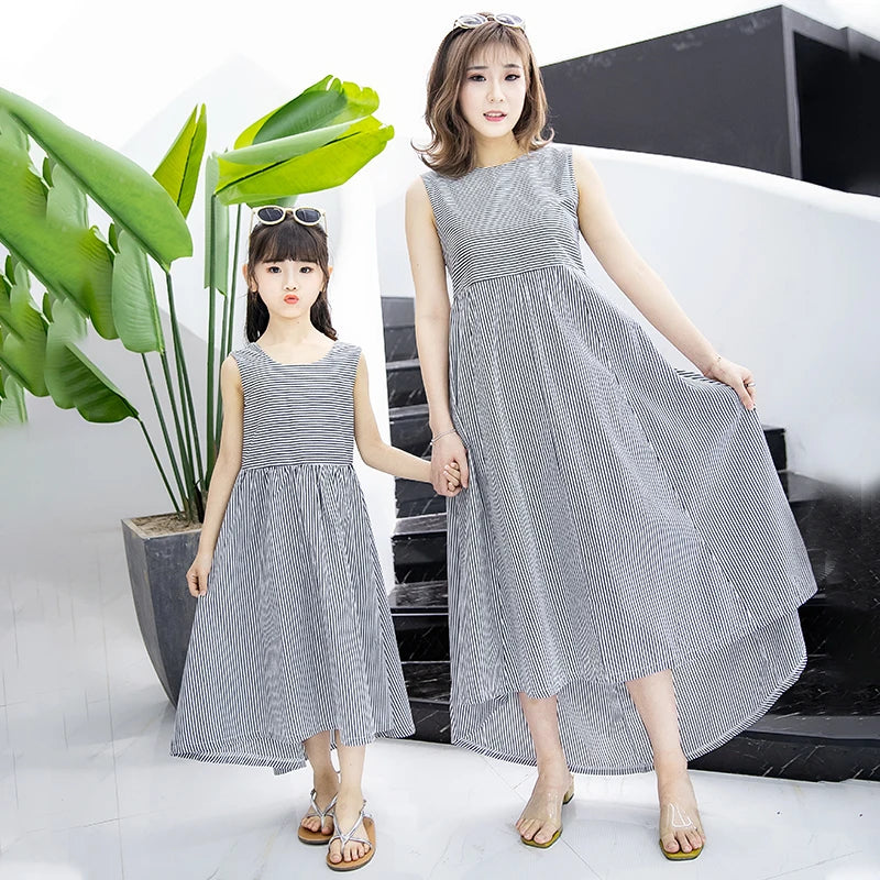Mommy and Me High-Low Matching Party Dresses