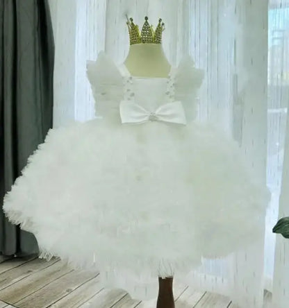 Baby/Kids Girls Tulle Tiered Birthday/New Year Party Puffy Dresses childrensterritory