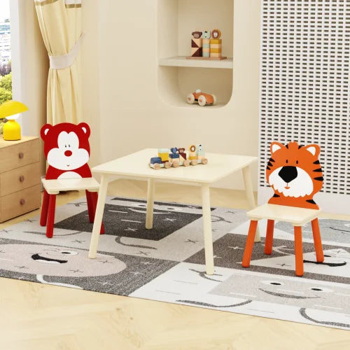 Kids Wooden Table and 2 Chairs Set/Art Desk