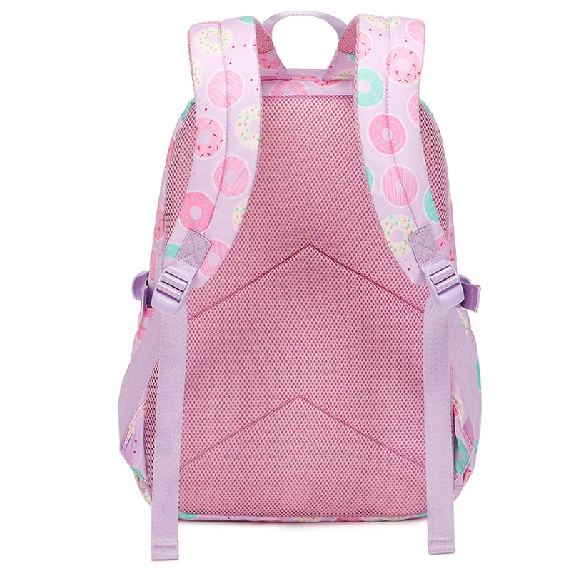 Donuts Print: 3 Pcs/Set of School Backpacks for Teenage Girls
