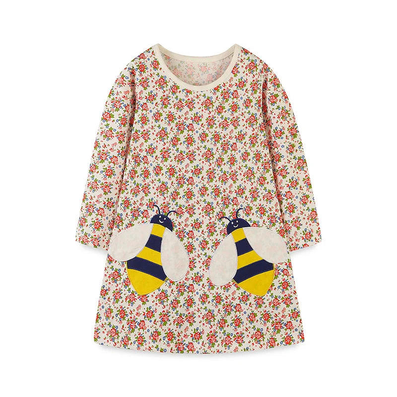 Kids Girls Christmas Deer Design New Year Party Dresses