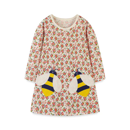 Kids Girls Christmas Deer Design New Year Party Dresses