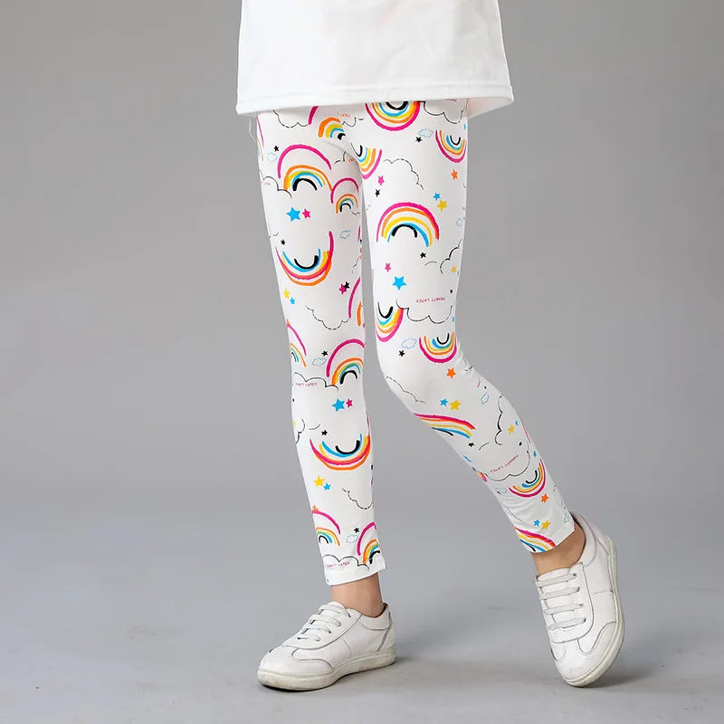 Little Girls Cartoon Flowers Print Leggings/Trousers childrensterritory