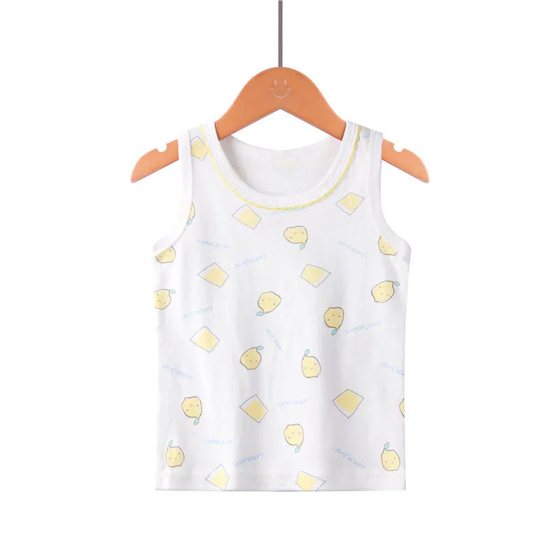 Kids Cotton Multiple Styles Camisole Vests For Summer childrensterritory