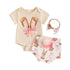 Baby Girl Bunny Print Easter Outfit Set childrensterritory