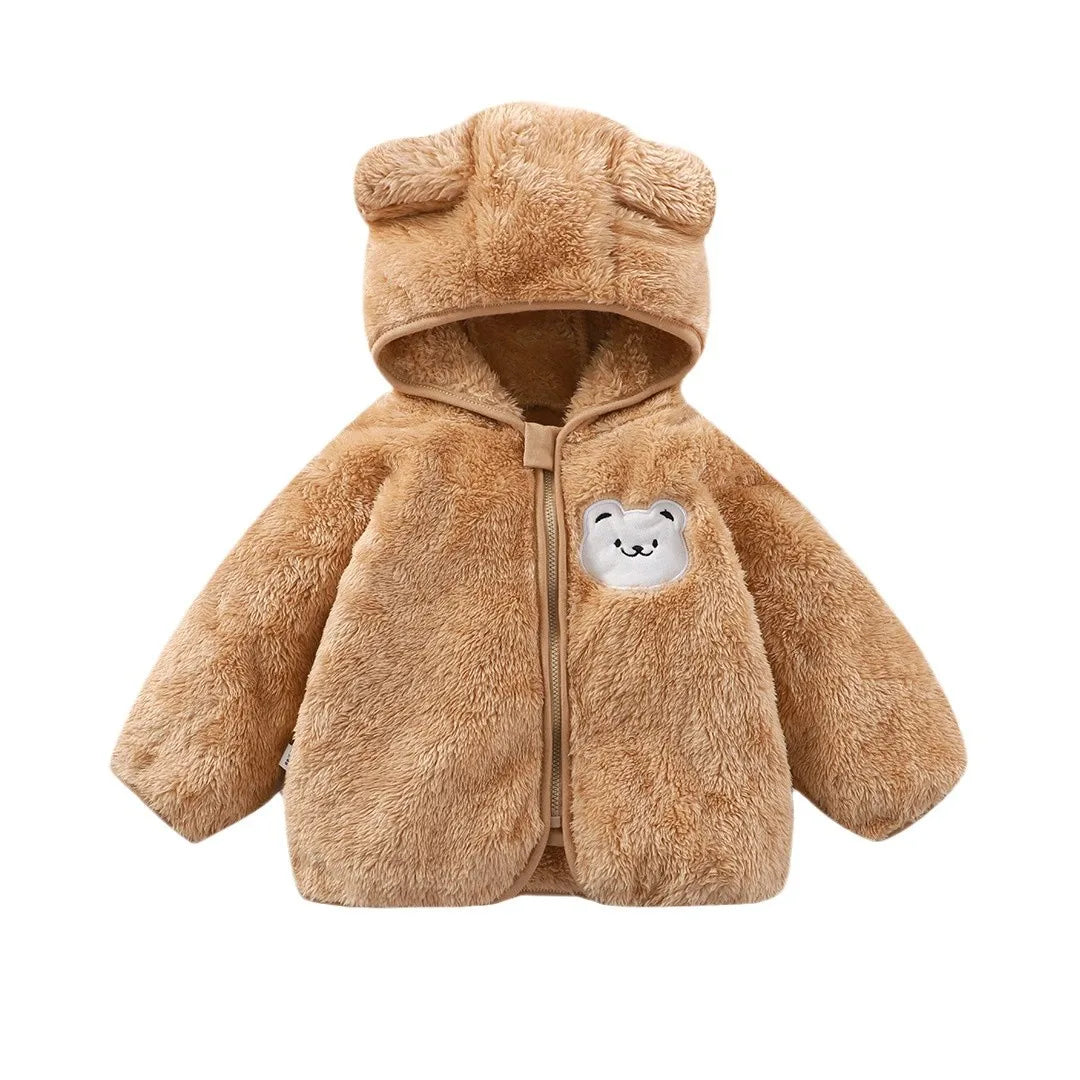 Kids Bear Design Long Sleeves Warm Jacket