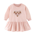 Kids Girls Cartoon Design Autumn Cotton Dresses childrensterritory