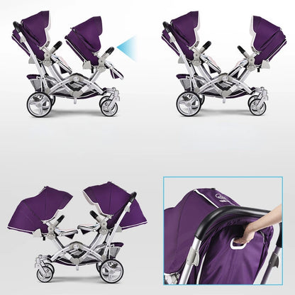 Light And Shock Proof Folding Luxury Twin Baby Stroller childrensterritory
