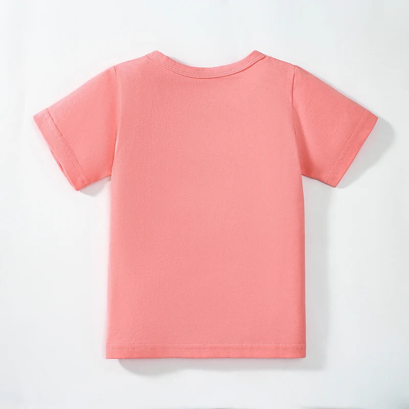 Cute Cartoon Print Summer T-Shirts For Kids childrensterritory
