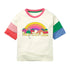 Half-Sleeves Cartoon Print Summer Casual Tops For Girls childrensterritory