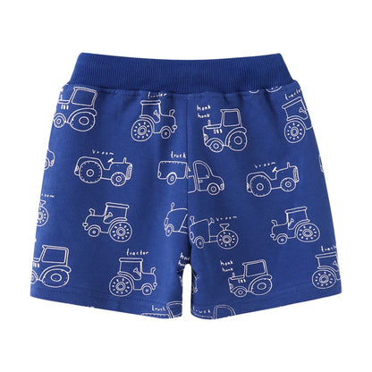 Cartoon Print Summer Drawstring Shorts For Boys Girls childrensterritory