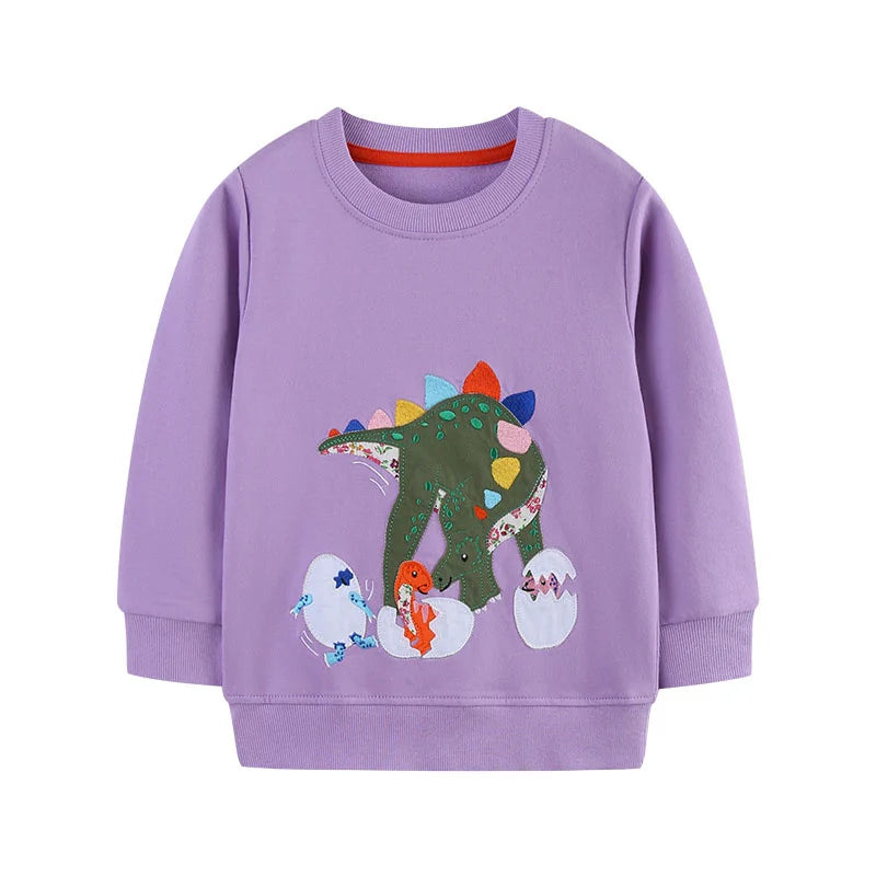 Various Cartoon Design Little Girls' Long Sleeve Sweatshirts