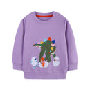 Various Cartoon Design Little Girls' Long Sleeve Sweatshirts childrensterritory