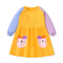 Lovely Cartoon Animals Design Little Girls Casual Dresses childrensterritory