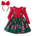 Girls' Long Sleeves Printed Bow Design Party Design childrensterritory