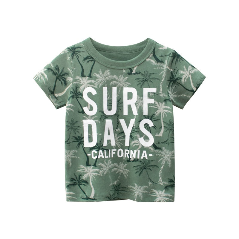 Graffiti Print Kids Boys Girls Summer Cotton T-Shirt Top childrensterritory