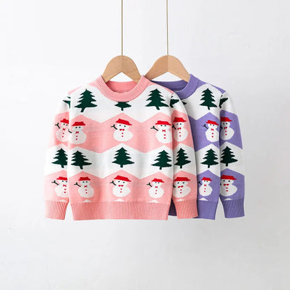 Kids Warm Knitted Christmas Party Sweaters childrensterritory