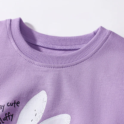 Kids Girls Cartoon Rabbits Design Summer Tracksuit Set childrensterritory
