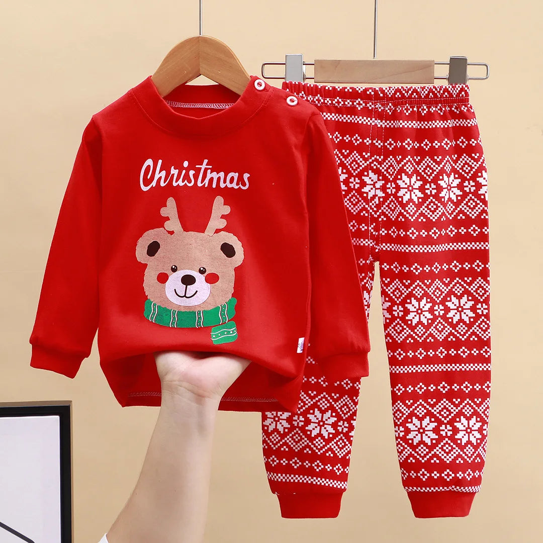 Girls' Long-Sleeved Cartoon Print Clothing Set childrensterritory
