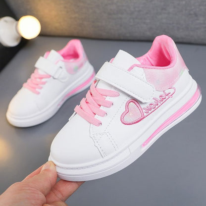 Kids Girls Love Embroidery Stylish Sports Shoes/Sneakers childrensterritory