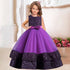 Sequins Bowknot Design Long Princess Dresses for Girls childrensterritory