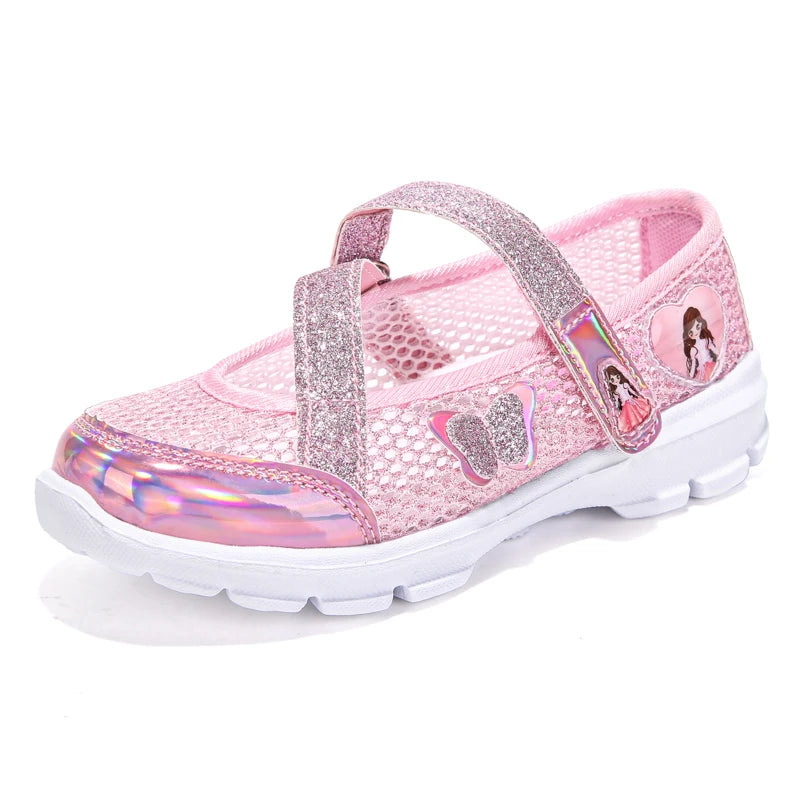 Non-slip Flowers Princess Flat Beach Sandals for Girls childrensterritory