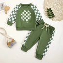 Baby's St Patrick's Day Outfit in Green Shamrock Print childrensterritory