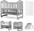 6 in 1 Convertible Crib for Infants with Wheels and Storage childrensterritory