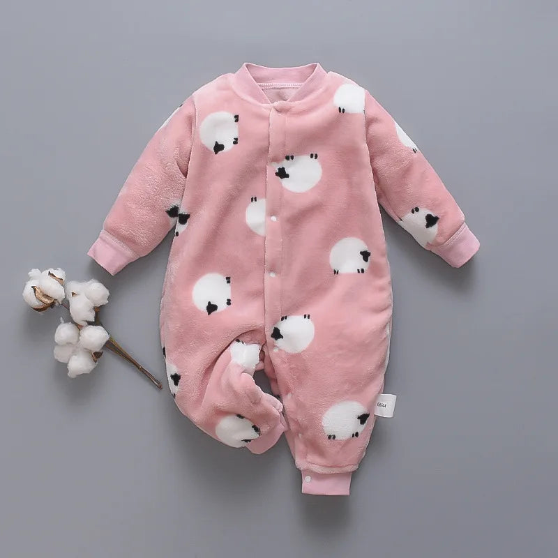 Baby Kids Cartoon Design Winter Bodysuits