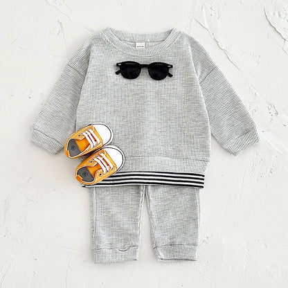 Kids 2Pcs Cotton Tracksuit Set for Boys/Girls